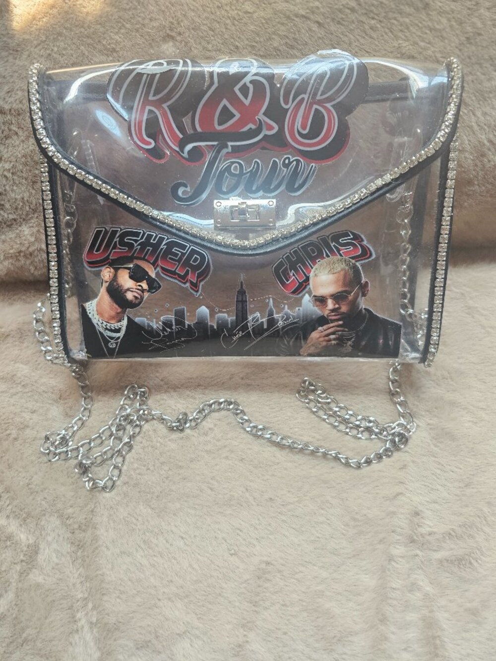 Usher & Chris Brown R&B Tour Clear Stadium Crossbody Bag | Worn Once